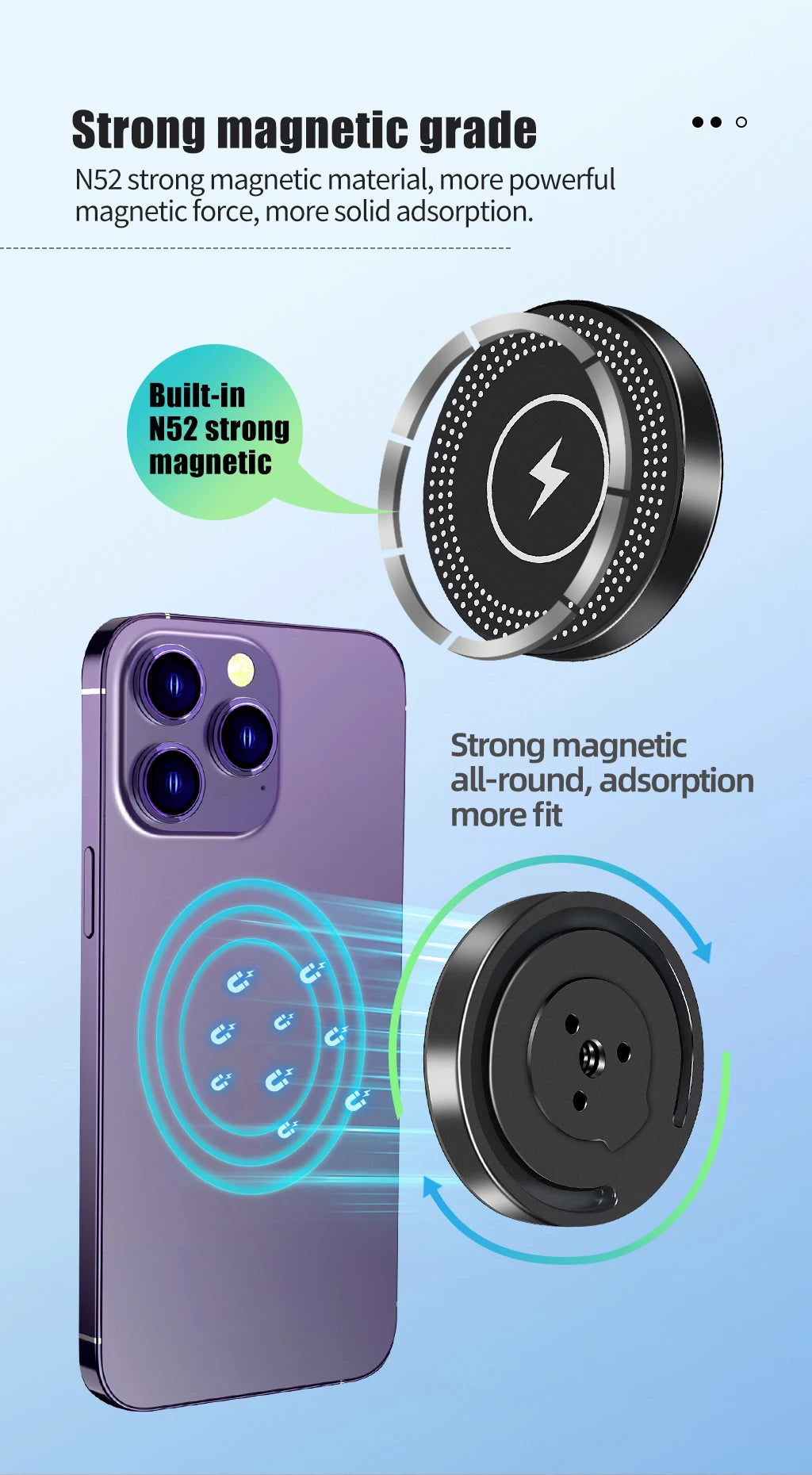10W Magnetic Wireless Charger Phone Stand Holder for iPhone 14 13 Pro Max MagSafe 1/4 Quick Release Magnet Fast Charging Station
