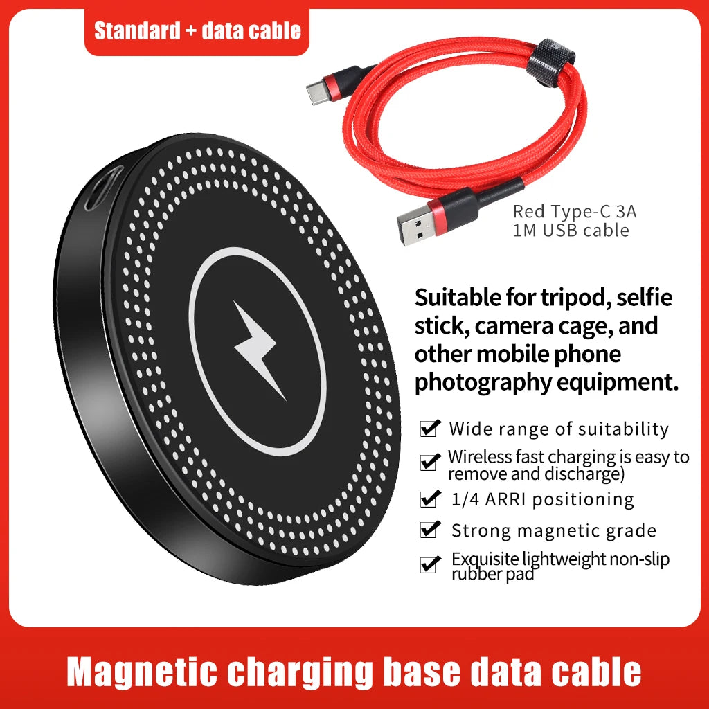 10W Magnetic Wireless Charger Phone Stand Holder for iPhone 14 13 Pro Max MagSafe 1/4 Quick Release Magnet Fast Charging Station