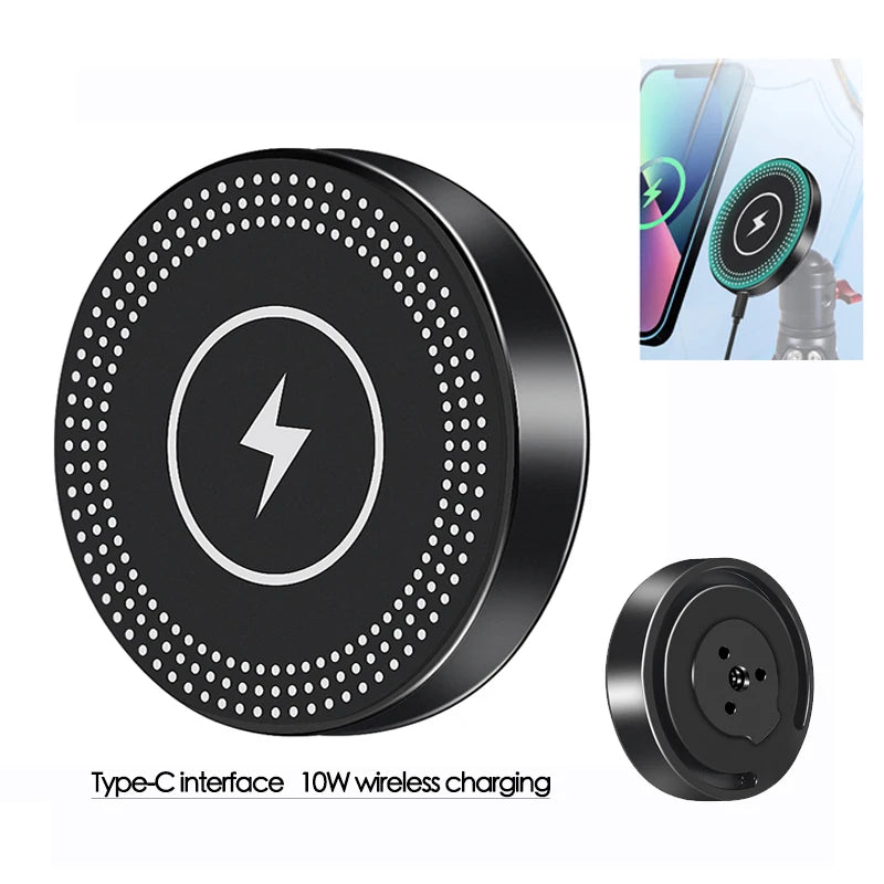 10W Magnetic Wireless Charger Phone Stand Holder for iPhone 14 13 Pro Max MagSafe 1/4 Quick Release Magnet Fast Charging Station