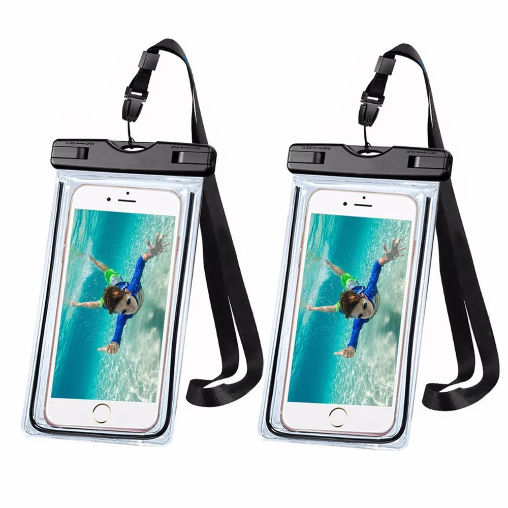 1pcs Universal Waterproof Phone Pouch Cellphone Dry Bag Case Underwater Phone Protector PV Cover for Kayaking, Beach, fishing
